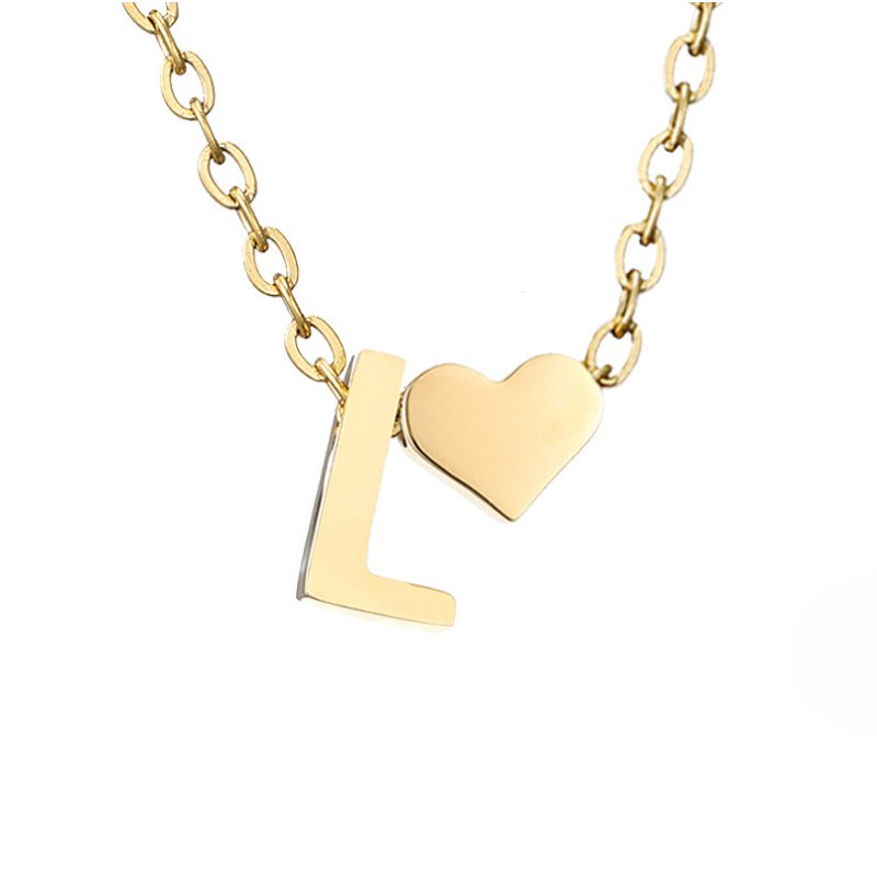 Collar Inicial Intemporal con Colgante de Corazón