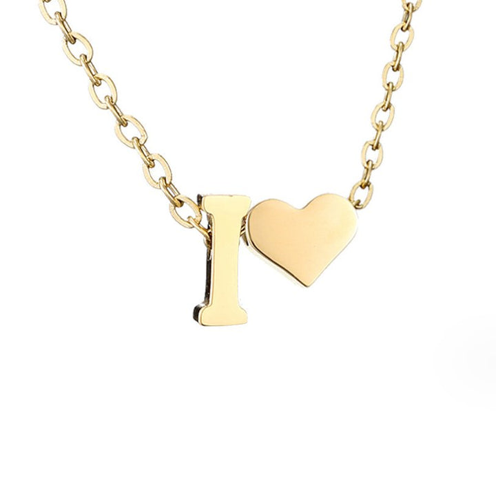 Collar Inicial Intemporal con Colgante de Corazón