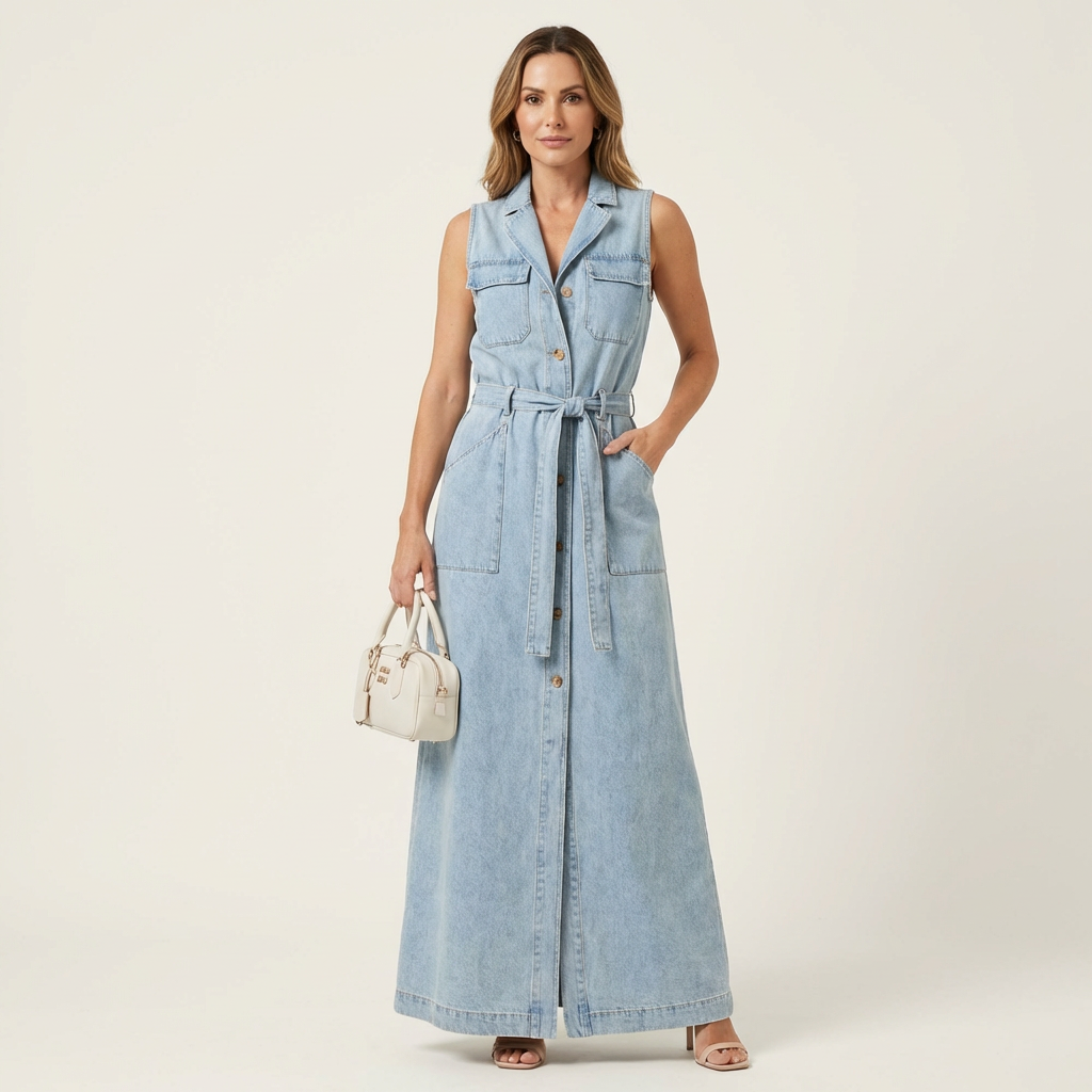Georgina | Maxi Vestido de Denim