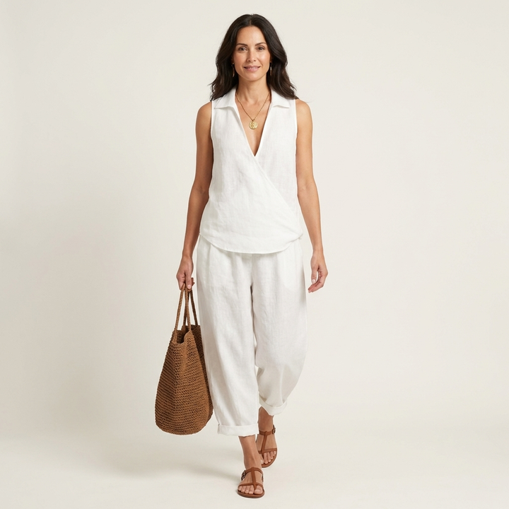 Twiila | Top Cruzado y Pantalón Ancho