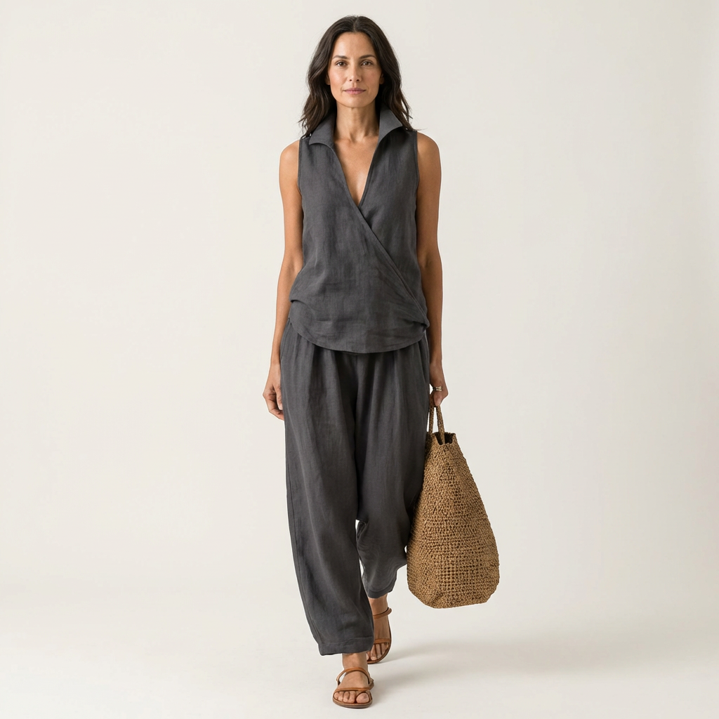 Twiila | Top Cruzado y Pantalón Ancho