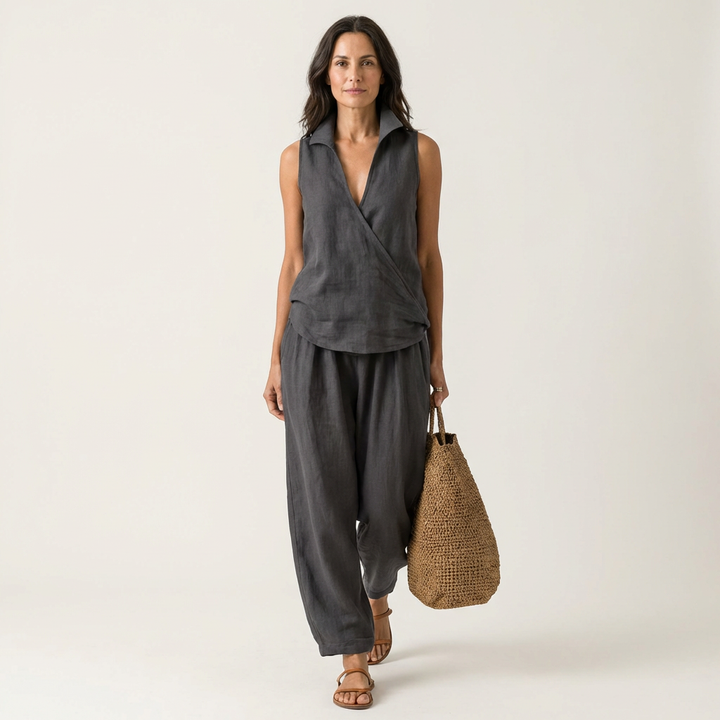 Twiila | Top Cruzado y Pantalón Ancho