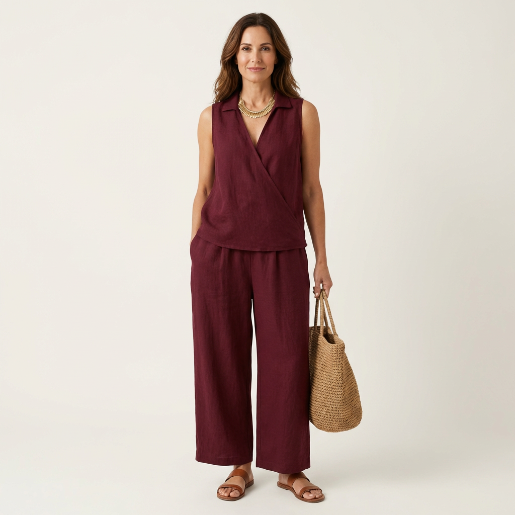 Twiila | Top Cruzado y Pantalón Ancho