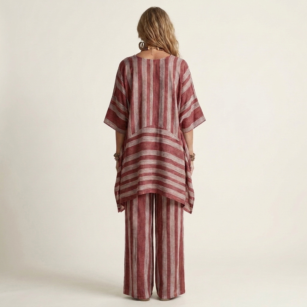 Kiara | Conjunto Rayado de Dos Piezas