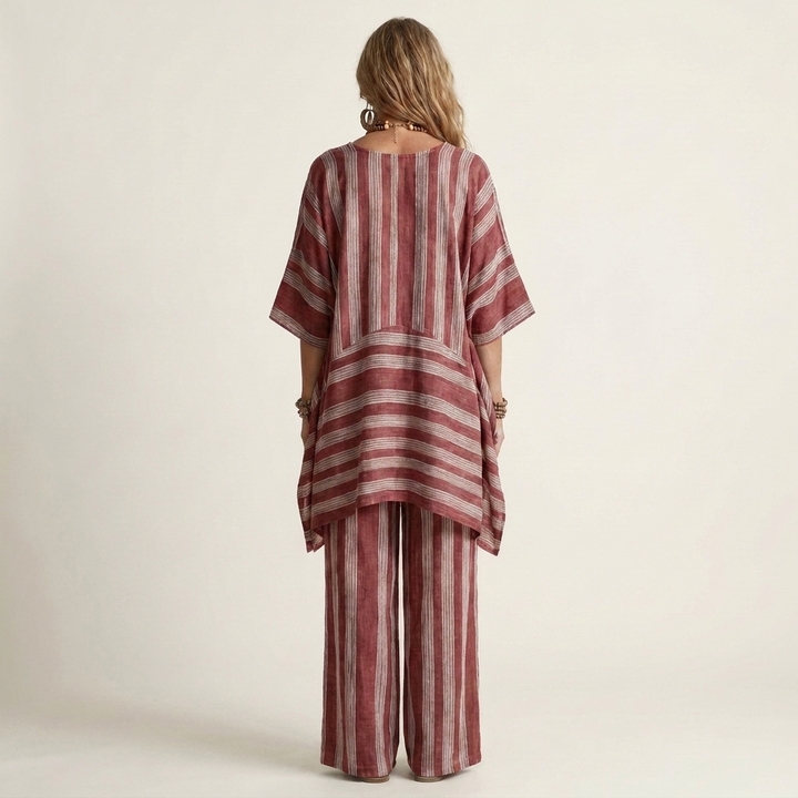 Kiara | Conjunto Rayado de Dos Piezas