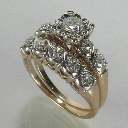 Anillo Vintage Brillante en Oro
