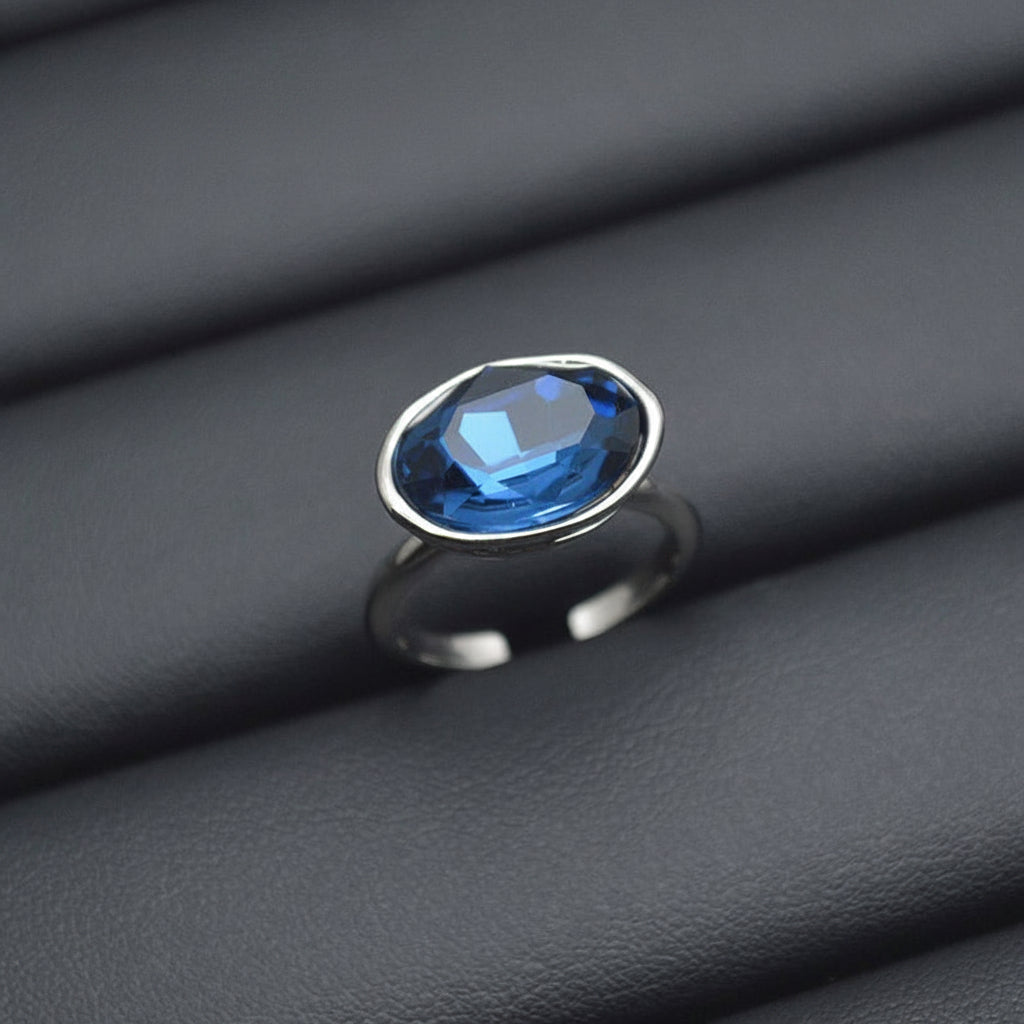 Anillo Celeste Azul™ – Brillante Vintage