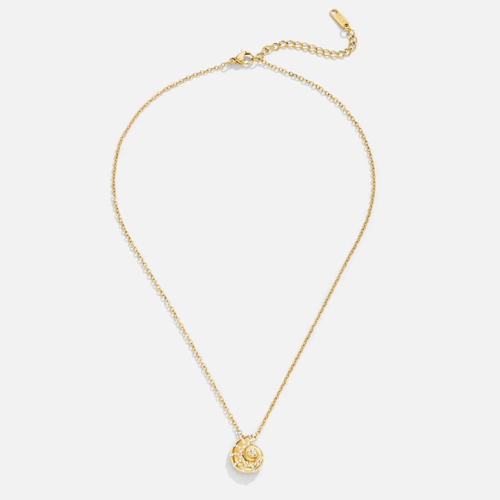 Collar con Colgante de Cristal con Forma de Concha