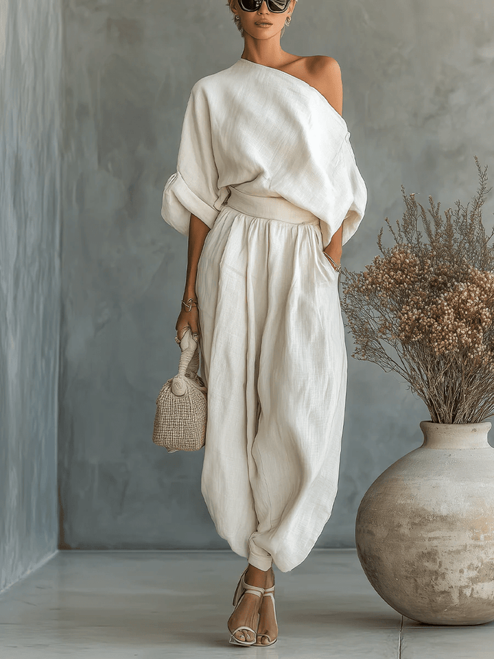 Mila™ | Conjunto de 2 piezas con escote Bardot