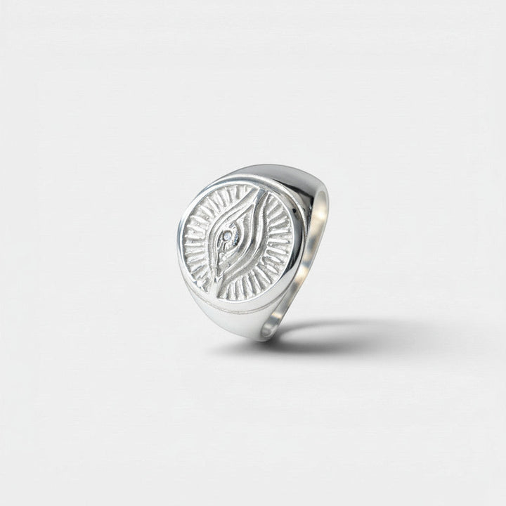 Anillo Sello Horus 925 Plata Esterlina hecho a mano
