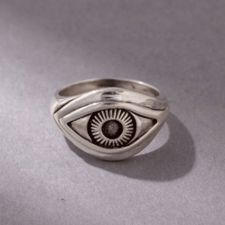 Anillo de Protección de Ojos Talisman Boze Blik en Plata Esterlina 925