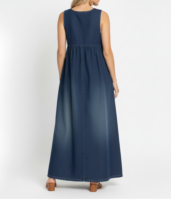 Karen | Vestido de Denim Vintage Lange con Toque Premium Suave