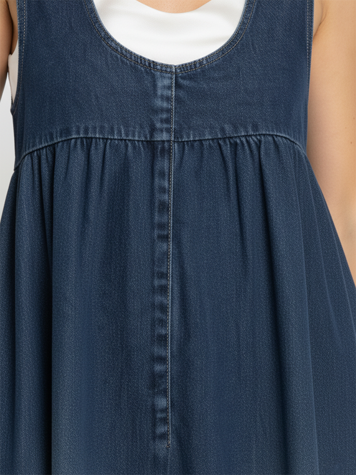 Karen | Vestido de Denim Vintage Lange con Toque Premium Suave