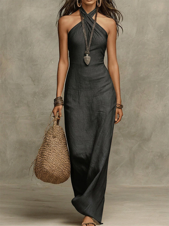 Avelina™ | Vestido largo y amplio con cuello alto