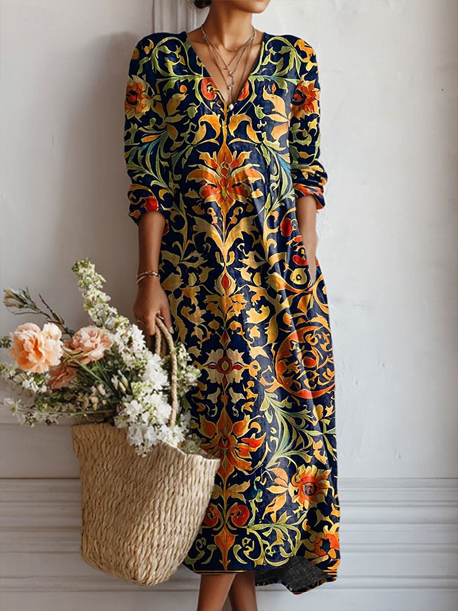 Adela | Vestido largo con un estampado lleno de personalidad
