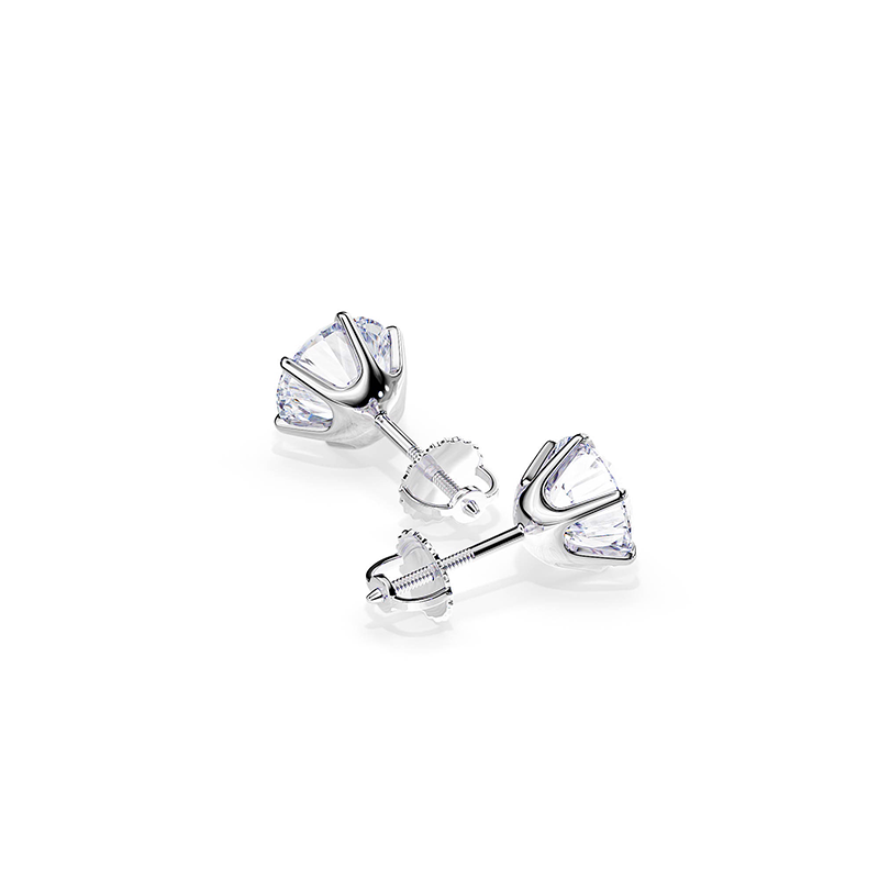 Pendientes de oro blanco elegantes Tera