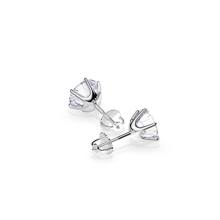 Pendientes de oro blanco elegantes Tera