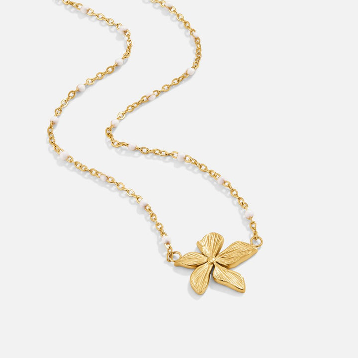 Collier Elegante con Flor Dorada