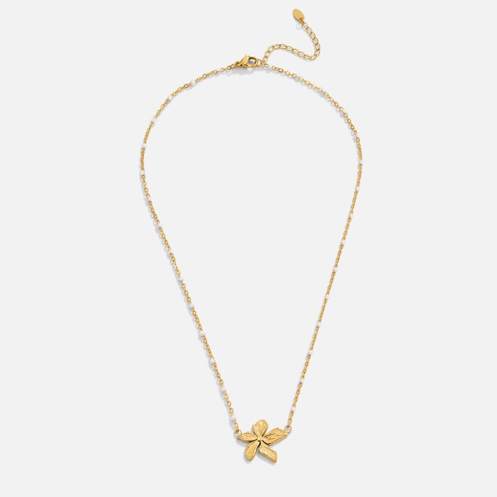 Collier Elegante con Flor Dorada